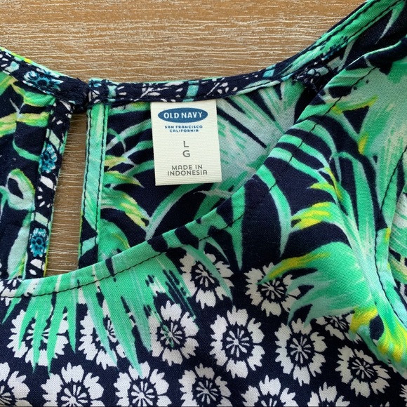 Old Navy Tropical Print Tank Top Size L - Picture 3 of 5